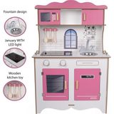 Eğitici Çocuk Oyun Mutfağı - Pembe - Ahşap oyuncak - oyuncak
