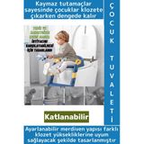 Eğitici Çocuk Özgüven Kazanımı Konforlu Kaymaz Ayarlanabilir Merdiven Klozet Tuvalet Eğitimi Aparatı
