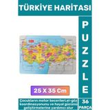 Eğitici Eğlenceli El-Göz Koordinasyonu Motor Becerisi Geliştiren 36 Parça Puzzle Türkiye Haritası