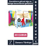Eğitici El Göz Koordinasyonu Denge Görsel Algı Geliştirici Eğlenceli Çocuk Oyun DENGE ÇUBUKLARI