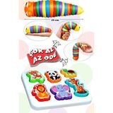 Eğitici Esnek Sök Tak Tırtıl 20 cm Neşeli Hayvanlar Bultak 2'li Set