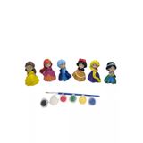 Eğitici Etkinlik Taş Boyama Seti Prensesler Serisi 6'li Set Stone Painting 8 Cm 6 Adet