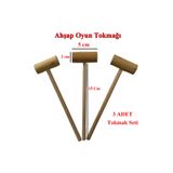 Eğitici Hobi 3 Adet - Mini Ahşap Tokmak, Hobi ve Oyun Materyali