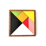 Eğitici Hobi Montessori Renkli Ahşap Tangram Dikkat Akıl Zeka Mantık Ve Strateji Oyunu