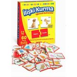 Eğitici Ilişki - Bağlantı Kurma Bulmaca Eşleştirme 2-6 Yaş - Eğlenceli Resimli Puzzle Zeka Kartları - Renkli