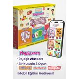 Eğitici Kartlar | Tr-En | 2-6 Yaş | 280 Kart | 3 Oyun | Qr Kodlu Sesli Eğitim