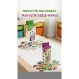 Eğitici Manyetik Oyuncak Seti, 30 Hayvan 26 Sebze Ve Meyve Magnet