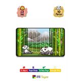 Eğitici Öğretici Zeka Geliştirici Sevimli Pandalar Dikey 10 Parçalı Ahşap Çubuk Yap Boz Puzzle