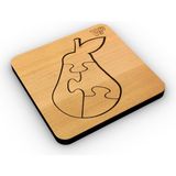 Eğitici Puzzle 4mm Plywood Ahşap Boyanabilir Çocuklar Için - Sebzeler Ve Meyveler - Armut