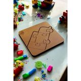 Eğitici Puzzle 4mm Plywood Ahşap Boyanabilir Çocuklar Için - Taşıtlar-kamyon Boya Setli