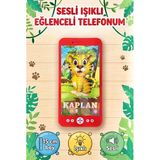 Eğitici Sesli Etkileşimli Ve Işıklı Ekranlı 15 Cm Kaplan Eğlenceli Renkli Oyuncak Telefon
