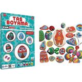 Eğitici Taş Boyama Seti - El Becerisi Geliştiren Oyuncak Boyama Set - Zeka Geliştirici Taş Boyama Set