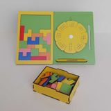 Eğitici Tetris Oyunu, Çevir ve Bul, Zeka Geliştirici, Renkli ve Eğlenceli - Seçenek 1 - Ahşap