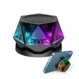 EGKimBa Manyetik Elmas Bluetooth Hoparlör, Çoklu RGB Renkli Işık Gösterisi ile Küçük Kablosuz Hoparlör, iPhone, Android, TWS Eşleştirme için Taşınabilir Telefon Standı
