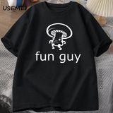 Eğlenceli Adam Komik T Shirt Serigrafi Mantar Mizah Tee Erkekler Için Hediyeler Erkekler Için 2952 - Siyah