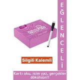 Eğlenceli Arkadaş Grup Tatil Yılbaşı Silgili Kalemli Kız Kızlar Gecesi Cesur Itiraf Oyunu 45 Kart - Standart