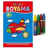 Eğlenceli Boyama - 3 Yaş Üstü 4'lü Pastel Boya Hediyeli - Parıltı Yayınları