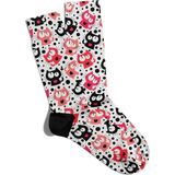 Eğlenceli Çorap Unisex Sevimli Şirin Kediler Desen Baskılı Çorap - Standart - Renkli - Renkli