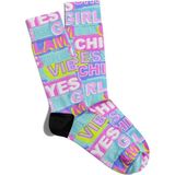 Eğlenceli Çorap Unisex Yes Vibes Renkli Baskılı Çorap - Standart - Renkli - Renkli