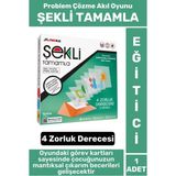 Eğlenceli Eğitici Görsel Algı Zeka Problem Çözme Becerisi Geliştirici Çocuk Oyun Şekli Tamamla - Çok Renkli