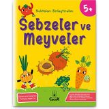 Eğlenceli Yiyecekler "5 Yaş Noktaları Birleştirelim - Sebzeler Ve Meyveler" Eğitici Etkinlik Kitabı