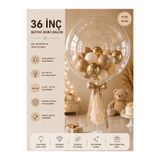 eğlencemarketi 36 İnç Şeffaf Bobo Balon 90 CM PVC Bubble Balon Doğum Günü Parti Süsleme 1 ADET
