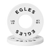 EGLES Değişim Plakaları Çift Beyaz 0,6 kg Kauçuk Kaplı Ağırlık Plakaları Çiftler halinde, Olimpiyat Tampon Plakaları, Renk Kodlu, IWF Standardı, 2-İnç Barbells Kuvvet Antrenmanı Ağırlık Plakaları Spor