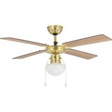 Eglo 35123 "fortaleza" 106,6 cm Çapında Çelik Tavan Vantilatörü Çekme Ipli Ac Motor - Pirinç