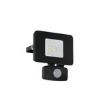 Eglo 97459 Dıs Mekan Led-Strahler 10W M Sensor Sw'Faedo 3 | Hareket sensörü dahil, alüminyum sensörlü duvar spotu, renk: beyaz, cam: şeffaf, 10 Watt, IP44