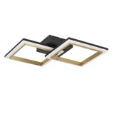 Eglo Calliera LED Tavan Lambası, Kademeli Kısılabilir Tavan Lambası, Çalışma Masası ve Mutfak için Aydınlatma, Metal ve Plastik Siyah ve Pirinç, Nötr Beyaz, 31 x 52,5 cm