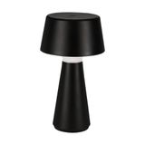 EGLO Huesa LED masa lambası, pilli gece lambası, dokunmatik kısılabilir, dış mekan masa lambası, kablosuz, USB ile şarj edilebilir, plastik, siyah, sıcak beyaz, soğuk beyaz, IP44