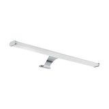 EGLO LED Ayna Lambası Vinchio, 1 Ampullü LED Ayna Lambası, Çelik ve Plastik, Banyo Lambası, Krom, Beyaz, LED Nemli Ortam Lambası, IP 44, U 60 cm