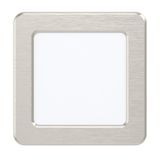 EGLO LED Gömme Spot Fueva 5, U x G 11,7 cm, LED Spot Çelik ve Plastik Aydınlatma Yüzeyi, LED Gömme Lamba Nikel Mat, Beyaz, Gömme Spot Düz, Düşük Montaj Derinliği 26 mm, Sıcak Beyaz
