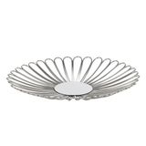EGLO LIVING Dekoratif kase Ueda, dekorasyon için şık kase, krom görünümlü metal yuvarlak dekoratif sepet, dekoratif kase el yapımı, çap 40 cm