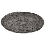 EGLO LIVING Forleyet dekoratif kase, dekorasyon için şık kase, yuvarlak dekoratif tabak, el yapımı, nikel antik, düz metal kase Ø 34 cm