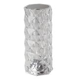 EGLO Lucignano LED pilli masa lambası, kristal masa lambası, kablosuz, RGB renk değişimli kristal lamba, plastik, şeffaf, dokunmatik fonksiyon, USB şarj edilebilir