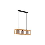 Eglo My Light My Style 390108 "Granados" 150 Cm Yüksekliğinde Çelik, Ahşap Siyah, Kahverengi Sarkıt Avize