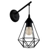 Eglo TARBES Duvar Apliği 1X60W E27 En:15,5cm-Yükseklik:37,5cm-Montaj Çıkıntısı:27,5cm- Ampul Dahil Değil