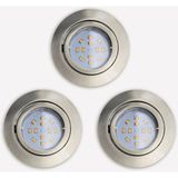 Eglo Tedo 5 W Ledli Led Duy Yuvarlak 3 Adet Nikel Sıva Altı Spot