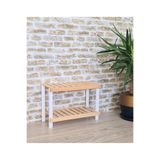 EGN WOODS 2'Lİ AHŞAP AYAKKABILIK ANTRE HOL BANYO DÜZENLEYİCİ AHŞAP MONTESSORİ RAF, ÇİÇEKLİK25X35X60..