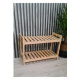 EGN WOODS 2'li ahşap ayakkabılık,banyo düzenleyici raf, çiçeklik 60*25*40