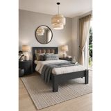 EGN WOODS Modern Karbon Gri MDF Karyola - Tek ve Çift Kişilik Yatak Ölçü Seçenekleri - Farklı Renk Alternatifleri Model Moskova