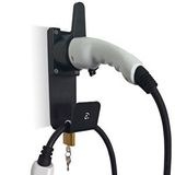 Egnio Tip 2 Ev Şarj Tutucu, Iec 51296-2 Fişli Elektrikli Araba Için Asma Kilit Kilitlenebilir Duvara Montaj Tutucu Siyah