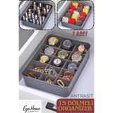 ego home 15 Bölmeli Düzenleyici, Saat, Takı, Toka, Çorap, İç Çamaşırı Organizeri 1 Adet