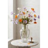 ego home 3'lü Lila Beyaz Turuncu 3 Dal Gelincik Yapay Çiçek Seti 60 Cm