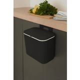 ego home Askılı Çöp Kovası Çizgili 8 Lt Mutfak Tezgah Üstü Ve Dolap Askılı Çöp Kovası Çift Yön Kapaklı