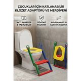 ego home Cocuk Tuvalet Alıştırıcı Adaptör Merdivenli Klozet Adaptörü Lazımlık Klozet Kapagı Alıştırma