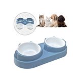 ego home İkili Kedi Köpek Mama Ve Su Kabı - Eğimli Kedi Kulaklı Tasarım 2 Li Kedi Köpek Mama ve Su Kabı Seti