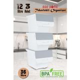 ego home Tekerlekli Oyuncak Ve Erzak Kutusu Mote Organizer Kutu 3 Katlı Organizer Mote