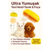 ego home Yeni Nesil Şarjlı Buharlı Kedi & Köpek Tarak Tarağı Ultra Yumuşak Silikon Tüy Toplayıcı Fırça